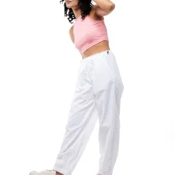 IZF White Unisex Parachute Pants image 4