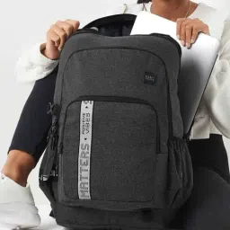 Wiki Back to School Squad 4 Pro Black Polyester Printed Backpack - 40 Ltrs-image-1