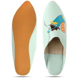 NR by Nidhi Rathi Women's Green Mule Shoes image 4