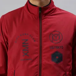 showoffff SHOWOFF Red Slim Fit Printed Jackets image 4