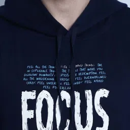 Vimal Jonney Navy & Olive Regular Fit Printed Hooded Sweatshirt - Pack of 2 image 4