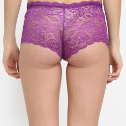 Friskers Black & Purple Self Design Panty Set - Pack of 2 image 2