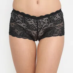 Friskers Black & Purple Self Design Panty Set - Pack of 2 image 3