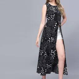 SELVIA Black Printed Maxi Dress image 4