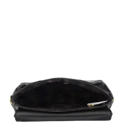 Baggit Black PU Solid Envelope Clutch image 4