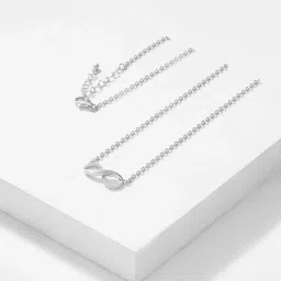 Shaya 92.5 Sterling Silver Rhodium-Plated Infinite Joy Necklace for Women image 4