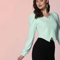 SELVIA Blue Regular Fit Top image 4