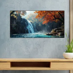 nestroots Green & Blue Nature Printed Canvas Wall Painting-picture-25
