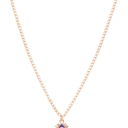 Joker & Witch Rose-Gold Tone Power Of Eye Rose Charm Necklace image 4