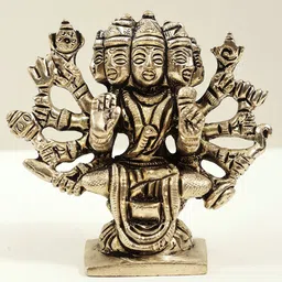 Exotic India Gold-Toned & Black Goddess Gayatri Showpiece-image-43