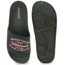 Red Tape Men's Olive Slides image 4