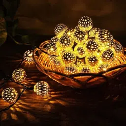 Xergy Moroccan Ball LED String Fairy Lights Outdoor & Indoor for Home Decoration Light (Warm White) image 4
