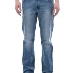NUMERO UNO Medium Blue Straight Fit Heavily Washed Jeans-picture-10