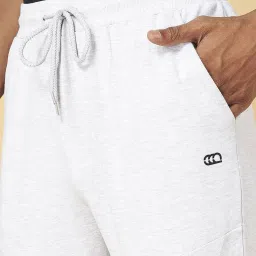 Ajile by Pantaloons Grey Melange Cotton Slim Fit Joggers image 4
