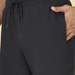 Ajile by Pantaloons Black Slim Fit Colour Block Joggers image 4