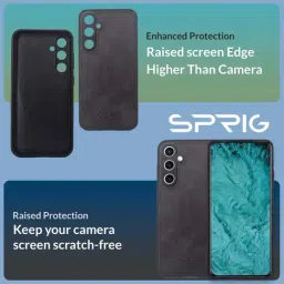 Sprig Matte Leather Back Cover for SAMSUNG Galaxy S23 FE 5G (Black) image 2