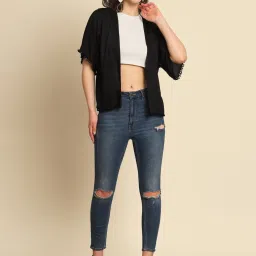 Trend Arrest Black Elbow Sleeves Shrug image 4