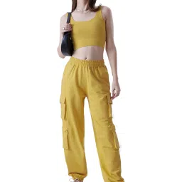 The Souled Store Yellow Sleeveless Co-Ord Set image 4