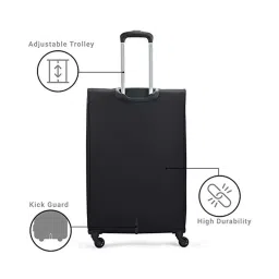 Aristocrat Commander Black Solid Soft Large Trolley Bag - 36 cm image 4