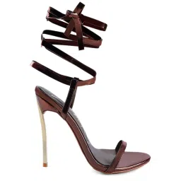 London Rag Women's Copper Gladiator Stilettos image 1