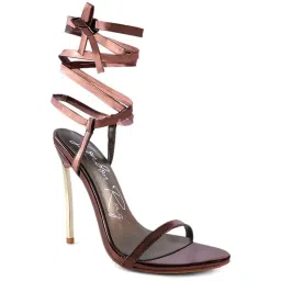 London Rag Women's Copper Gladiator Stilettos image 2