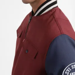 Levi'S Maroon & Navy Regular Fit Colour Block Jackets image 4
