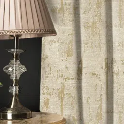 Urban Space Beige Jaquard Texture Door Blackout Curtains with Eyelets - Set of 2 (8 ft)-picture-37