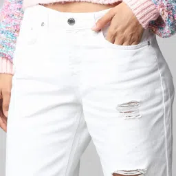 Only White Distressed Jeans image 5