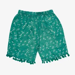 Kiddopanti Kids Green Printed Shorts image 2