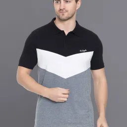 Club York Black & Grey Regular Fit Colour-Block T-Shirt image 1