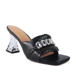 London Rag Women's Jewel Black Casual Sandals image 2