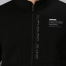showoffff SHOWOFF Black Cotton Slim Fit Jackets image 4