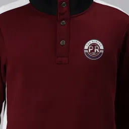 showoffff SHOWOFF Maroon Cotton Slim Fit Printed Jackets image 4