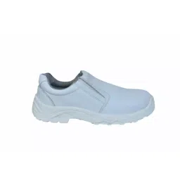 Zain Safety Micro-Fibre Composite Toe Safety Shoes PU Single Density Low Ankle White Micro-Fiber S2 Size UK12, ZM-39 WHITE-picture-36