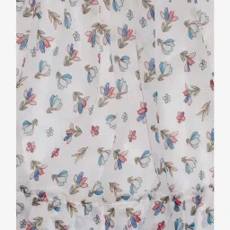 Kiddopanti Kids White Floral Print Skirt image 3