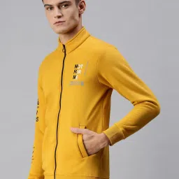 showoffff SHOWOFF Yellow Cotton Slim Fit Printed Jackets image 3