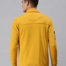 showoffff SHOWOFF Yellow Cotton Slim Fit Printed Jackets image 2