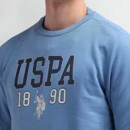 U.S. Polo Assn. Denim Co. Blue Cotton Regular Fit Printed Sweatshirt image 5