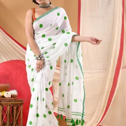 TANTLOOM Polka Dot Saree-picture-19