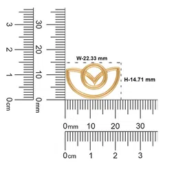 C KRISHNIAH CHETTY JEWELLERS PVT LTD 18KT Gold Soluna Arc Stud Earrings - 5.26 g image 4