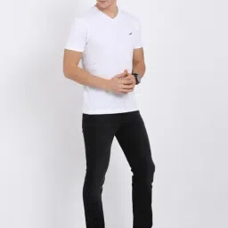 Crocodile White Cotton Regular Fit T-Shirt image 5