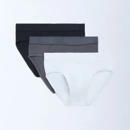 WES Lounge by Westside White Cotton Briefs - Pack of 3-image-0