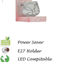 SOMIL Black Glass Cylinder Printed Wall Lamps image 2