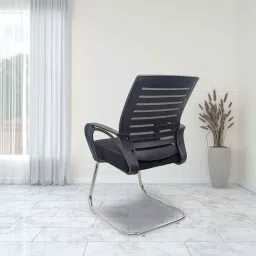 MY CUBICLES Prime Office Visitor Chair Mid Back Mesh Back Material Black, MC0087 image 2