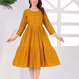 HEARTLOOM Adults-Women Floral Printed Maternity Anarkali Kurta-picture-23