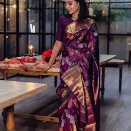 VASTRAHUT Woven Design Zari Banarasi Saree image 2