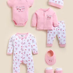 MooNKids Infant Printed Pure Cotton Baby Apparel Gift Set-image-30