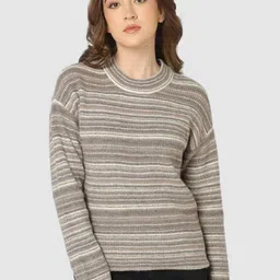 GAP Women Melange Striped Pullover Sweaters-picture-37