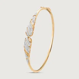 Mia by Tanishq 14 Kt Gold Graceful Drift Diamond Bangle - 7.648 g image 5