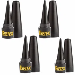 eyetex pallavi Eyetex Kajal Stick Black, Matte Finish, Irritation-Free, Natural Pigments & Waxes, Popular for over 80 years Pack of 4 Black : Eyetex kajal for women image 1